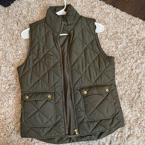 Quilted Olive Green Vest